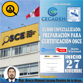 CURSO TALLER: PREPARACION CERTIFICACION  OSCE – Grupo 5
