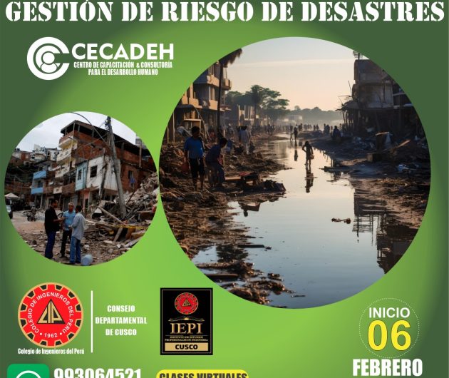 PROGRAMA DE ESPECIALIZACIÓN: GESTIÓN DE RIESGOS  DE DESASTRES